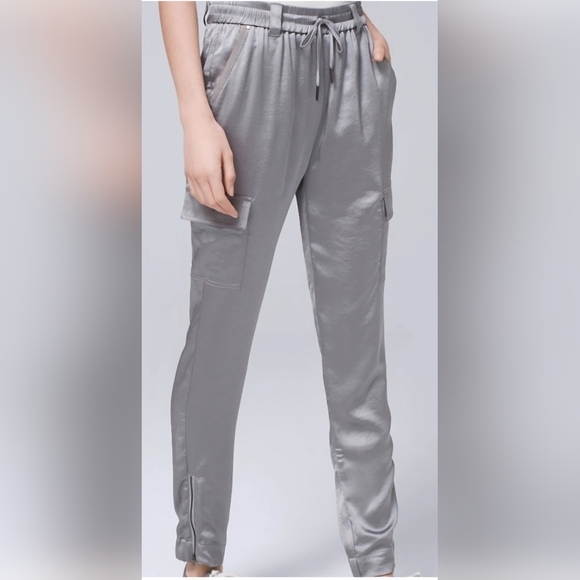 WHBM WKND Satin Jogger Pants size 0 - Picture 1 of 4
